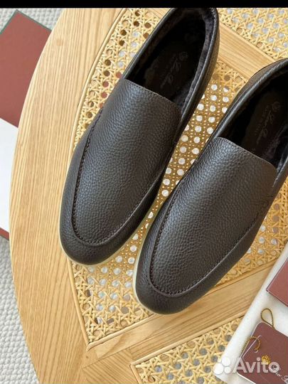 Лоферы мужские Loro Piana Summer Walk кожа, мех