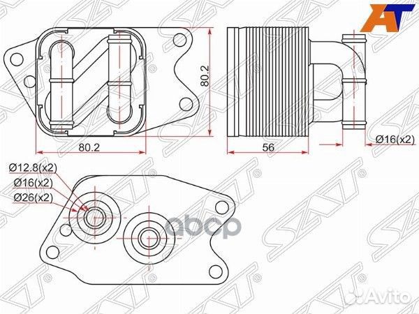 Радиатор масляный skoda fabia 07/rapid