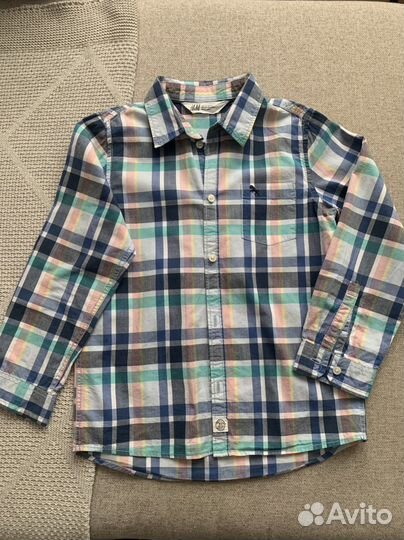 Рубашка hm на мальчика 122