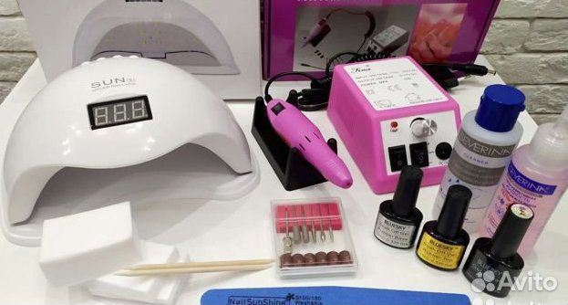 Набор для маникюра лампа+аппарат+