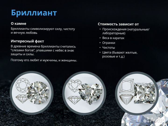 Помолвочное кольцо 0.4 ct золотое