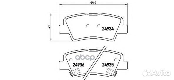 Колодки тормозные дисковые зад p30047 Brembo