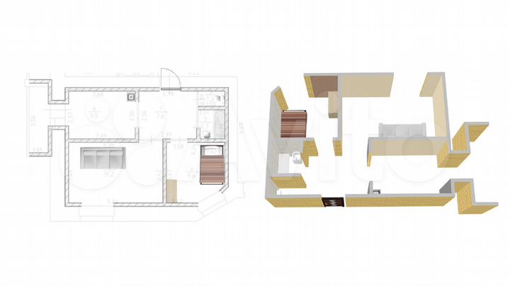 2-к. квартира, 49,7 м², 3/10 эт.