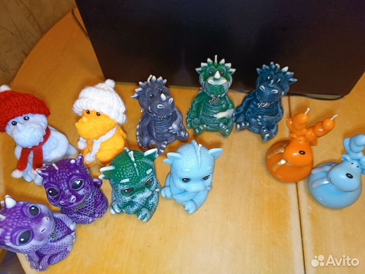 Свеча из натурального пчелиного воска, зел.дракон