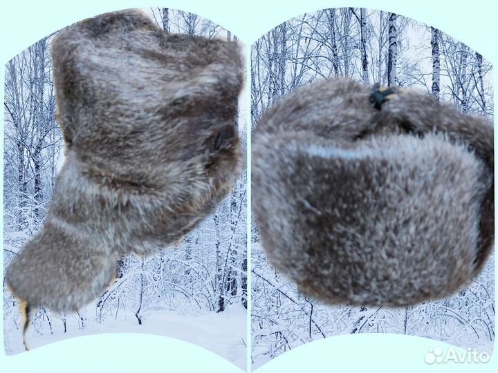 Мужская шапка полноценная -мех нутрия. Новая
