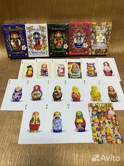 Игральные карты сувенирные Матрешка,54л