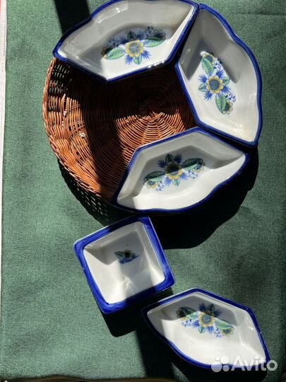 Блюдо сервировочное, шпажки, подстаканники