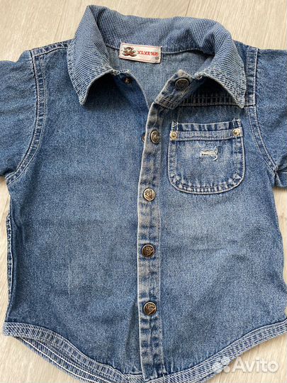 Джинсовая рубашка детская