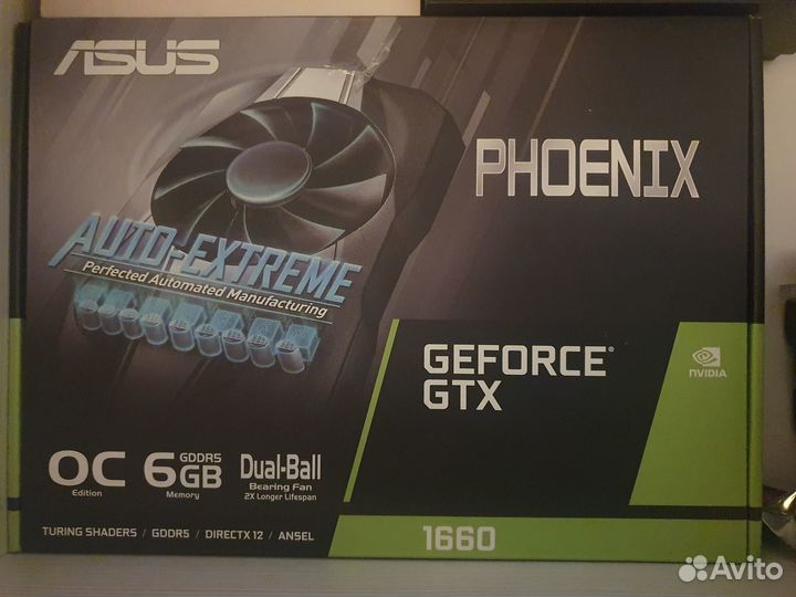 Видеокарта GeForce gtx 1660 6gb asus