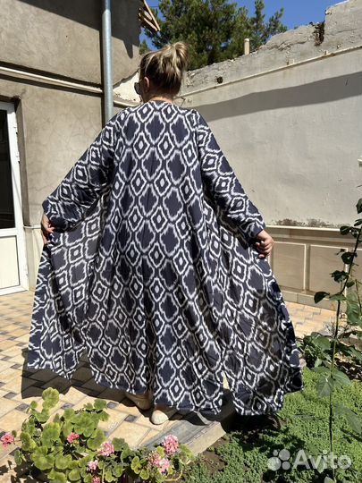 Узбекский халат из 100 хлопка. Абайя чапан
