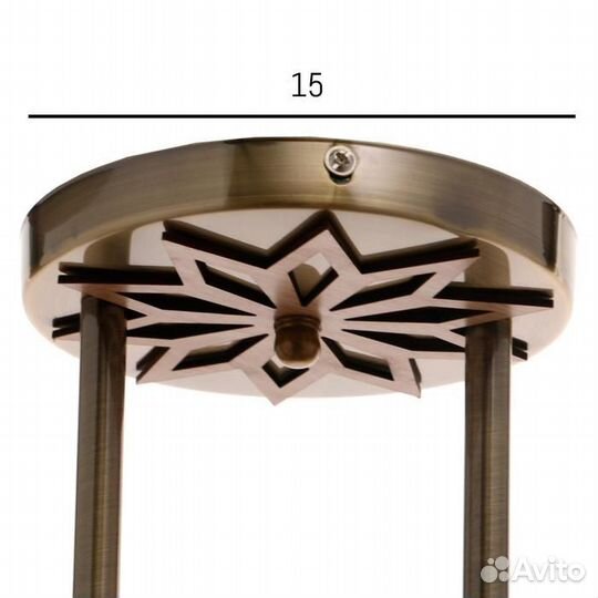 Люстра 'Фриони' 2 лампы 40Вт Е27 античная бронза 4