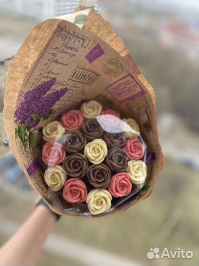 Шоколадные букеты цветы