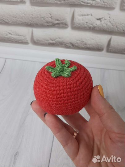 Развивающая игрушка вязаная. Вязаные овощи