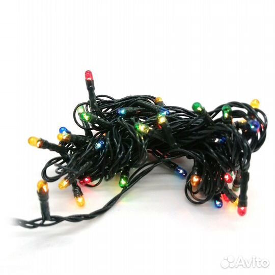 Гирлянда нить, 3.5 м, 50 ламп нить темная, 220v