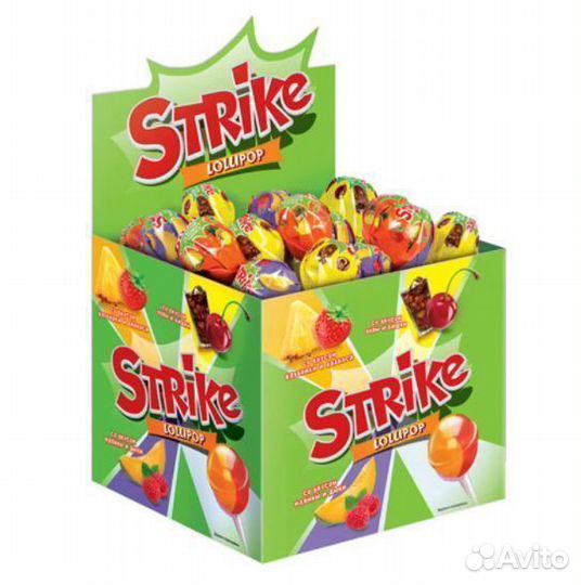 Карамель на палочке Strike Двойные вкусы 11,3 г