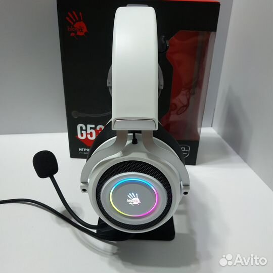 Игровые наушники Bloody G535 USB 7.1 белые