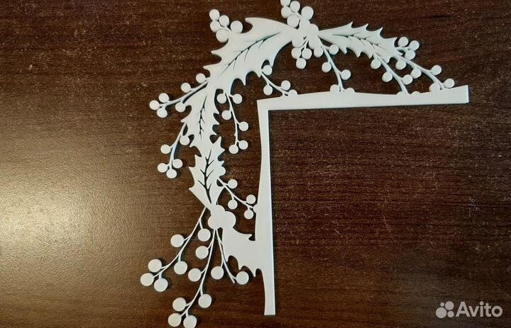 Новогодний декор на угол двери № 32