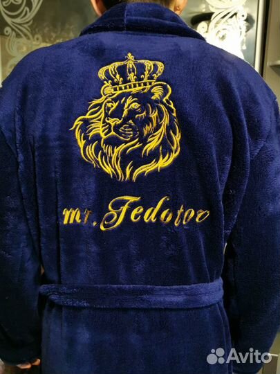 Именной Мужской махровый халат