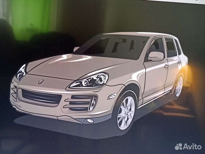 Наклейка из розыгрыша порш Каен от Жени Касаткина