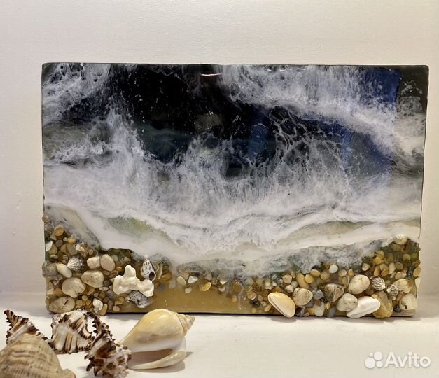 Картина Море с эпоксидной смолой