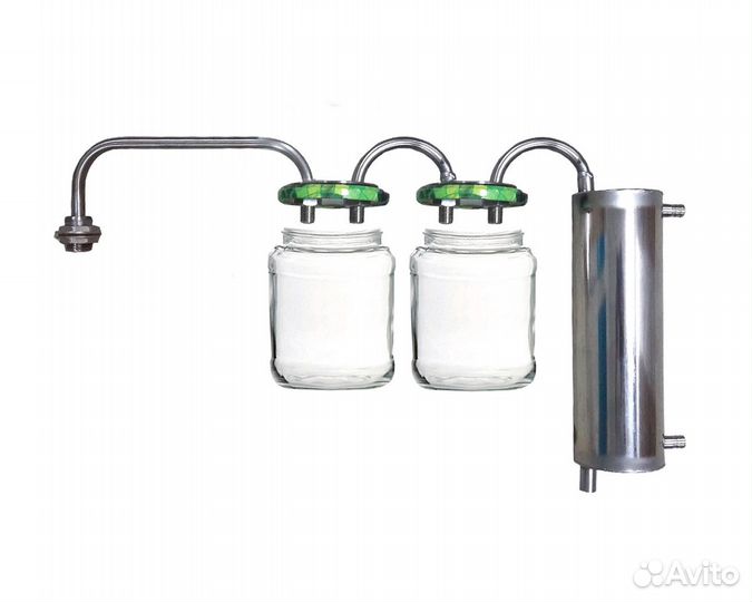 Змеевик с двумя сухопарниками-банками З+Б+Б