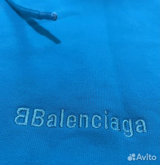 Худи Balenciaga Bb Turquoise Corp