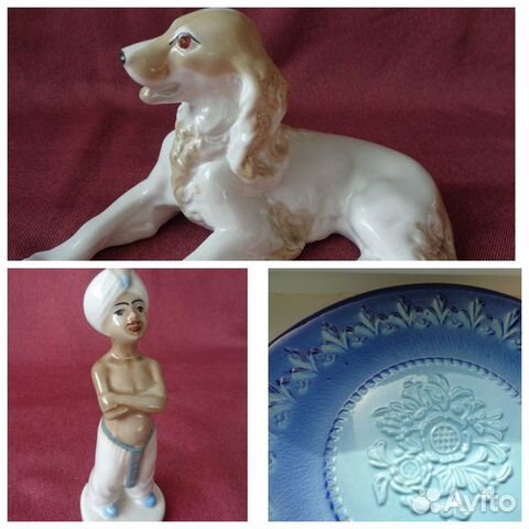 Статуэтки Тарелка лфз Стройфаянс Фарфор СССР