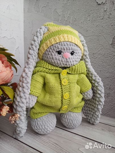 Мягкая игрушка заяц ручной работы