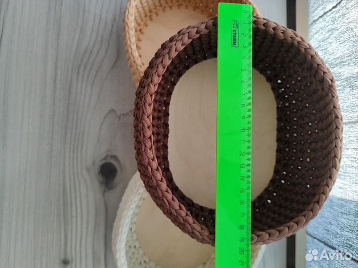 Корзина для хранения вязаная