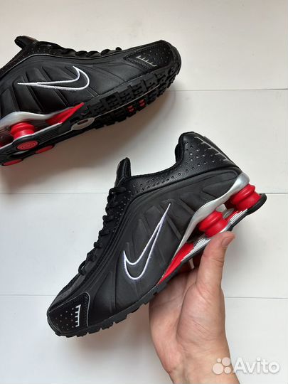 Кроссовки nike air shox r4 black red мужские 41-45