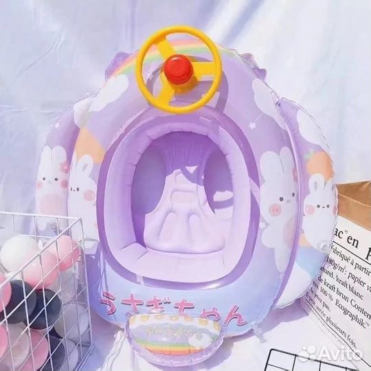 Надувной круг с ножками для детей