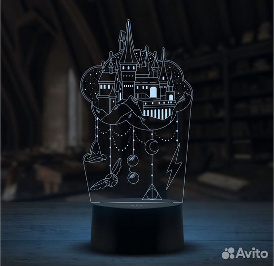 3D ночник Хогвартс. Замок Хогвартс, Гарри Поттер