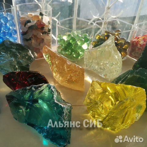 Стеклянный камень Эрклез для декорации