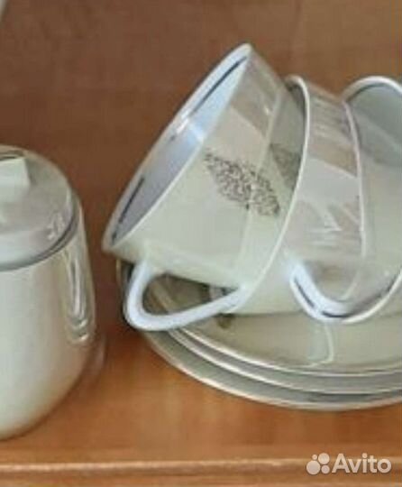 Кофейный сервиз перламутовый с оттенком ГДР