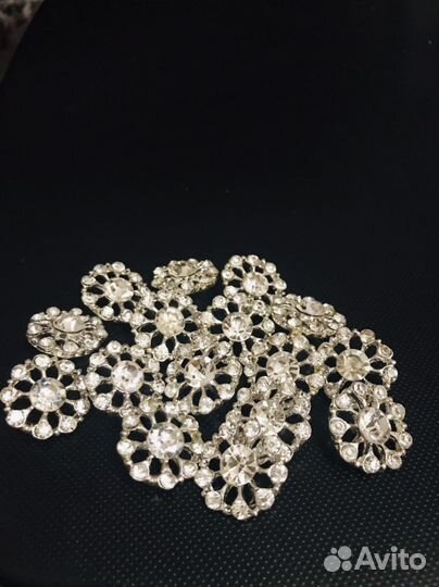 Пуговицы со стразами