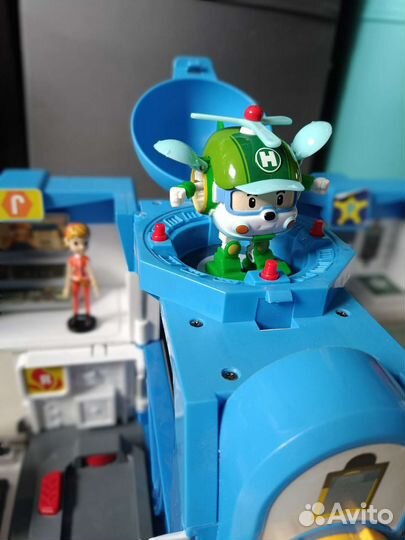 База Робокар Полли с машинками, самолёт Кэри