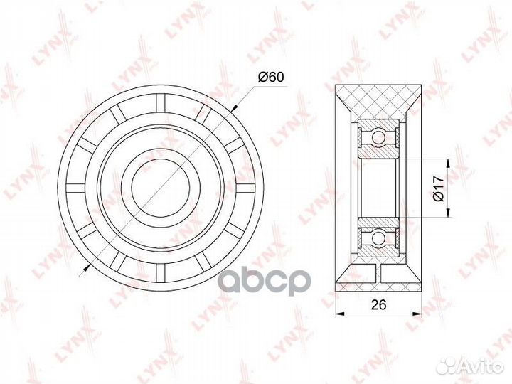 Ролик натяжной приводного ремня PB5272 lynxauto