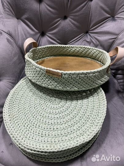 Салфетки сервировочные вязаные ручная работа