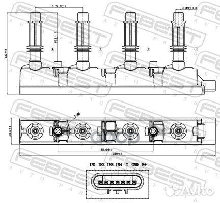 Катушка зажигания 18640003 Febest