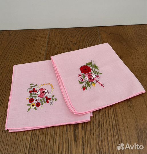 Носовые платки с вышивкой - ручная работа