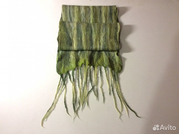 Шикарный шарф, ручное валяние, чистая шерсть