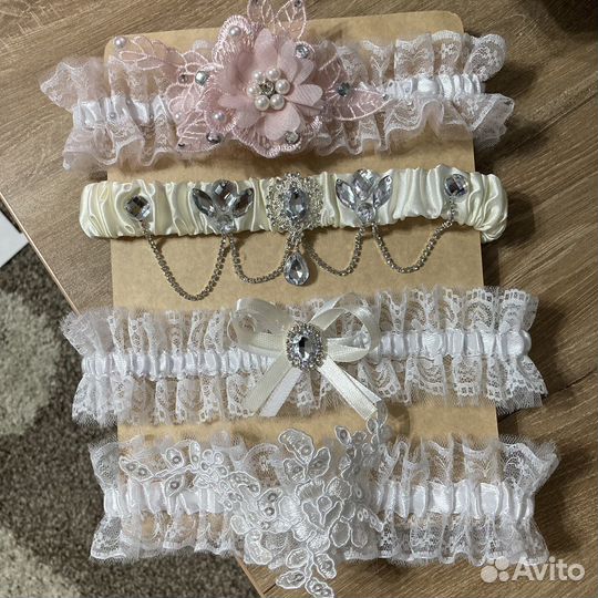 Свадебная подвязка ручная работа