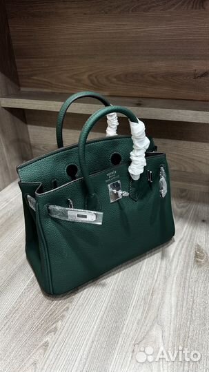 Сумка женская Hermes birkin 30 серебро