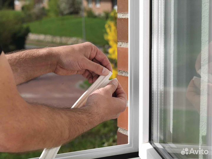 Ремонт окон, уплотнитель KBE RAL3017