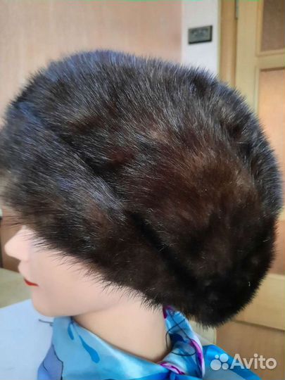 Шапка женская норка с каракулем СССР