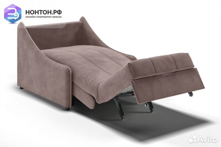 Кресло аккордеон Эско коричневое / светло-коричнев