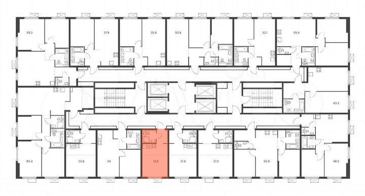 Квартира-студия, 19,8 м², 11/33 эт.