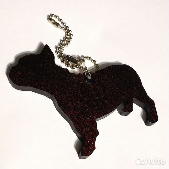 Аксессуар для сумочки бульдог, ручная работа