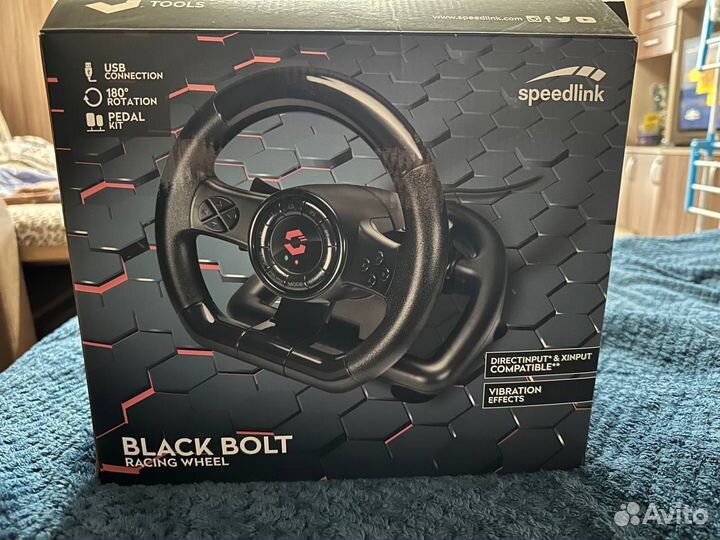 Игровой руль с педалями для пк