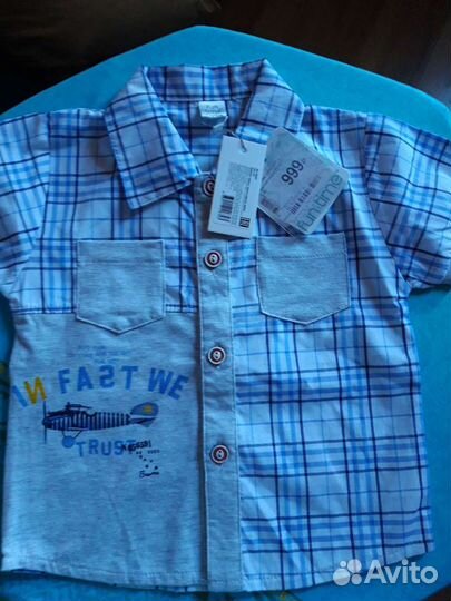 Рубашки р.80-86, р.92 новые